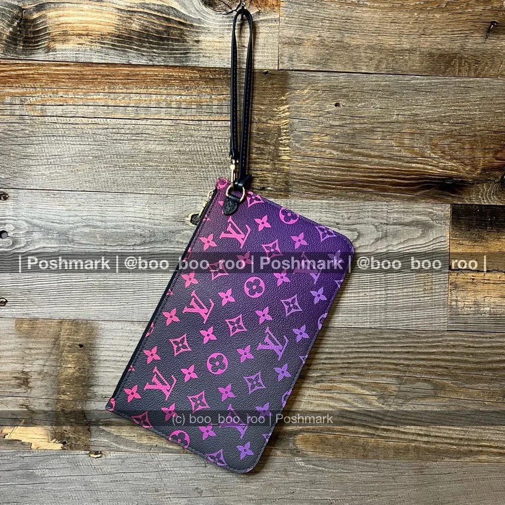 Louis Vuitton Neverfull MM Gradient Pink, Blue, Purple Tote (& Zip Wallet) - Picture 13 of 16